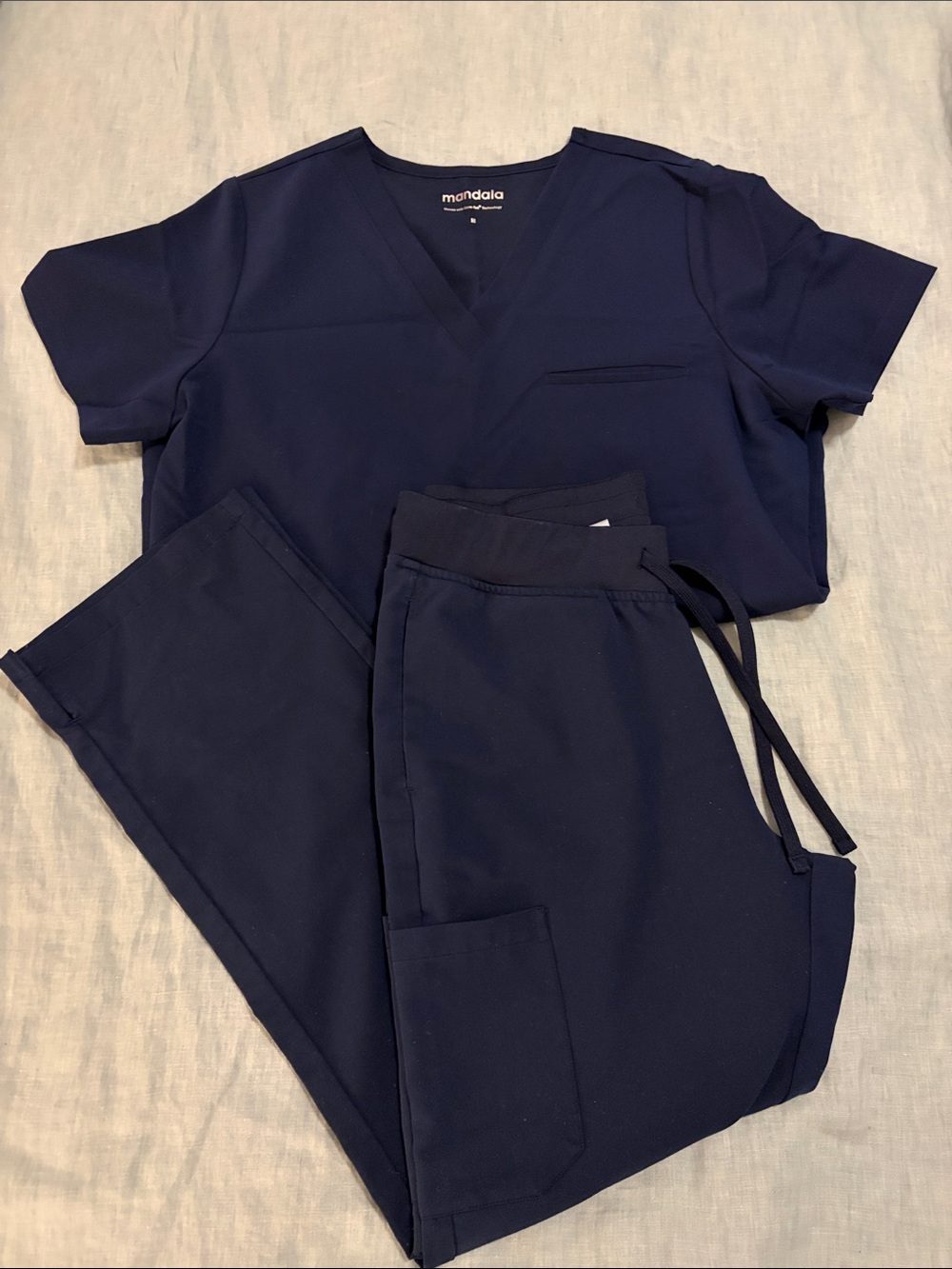 Mandala navy scrub set